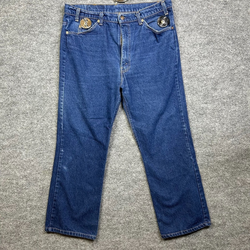 Levi's 517 Bootcut Jeans Mens 38x31 Blue Good Vintage USA Made Orange Tab